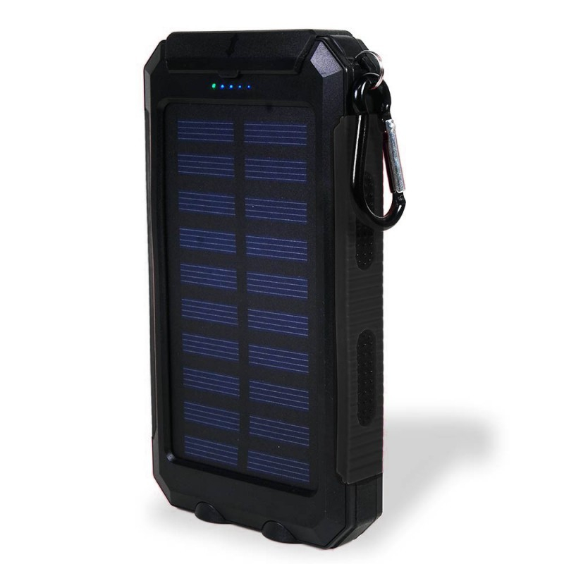 Powerbank med solceller 10 000 mAh